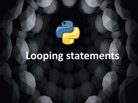 Loops in Python | PPT image.