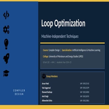 Loop optimization | PPTX