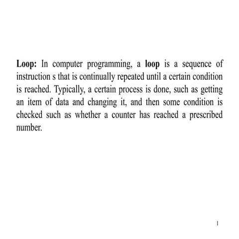 Loops | PPT