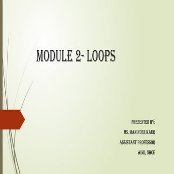 Loops in Python | PPTX
