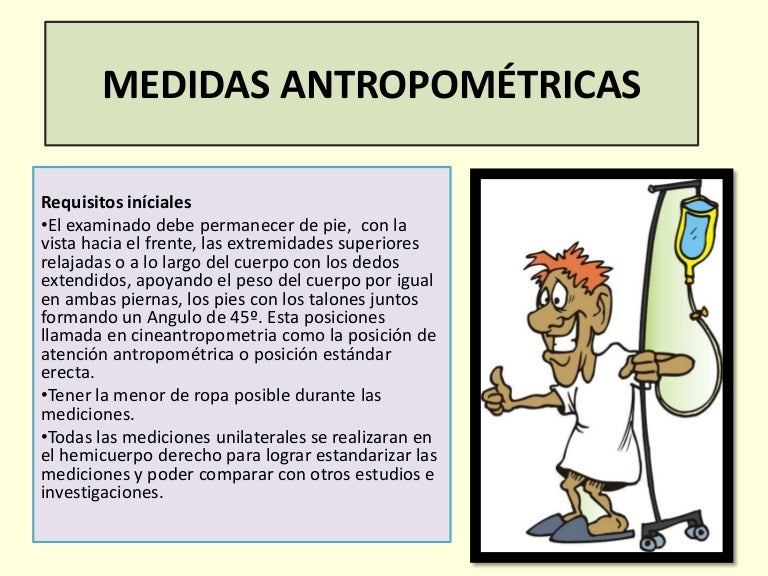 Examinación de las medidas antropometricas