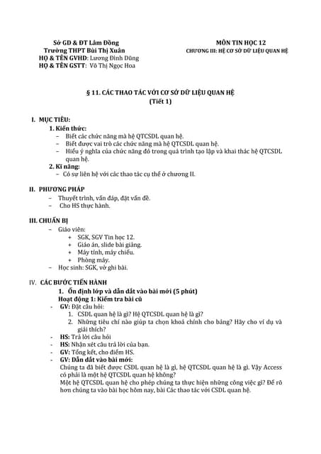 Lop12 bai11.cac thaotacvoicsdl