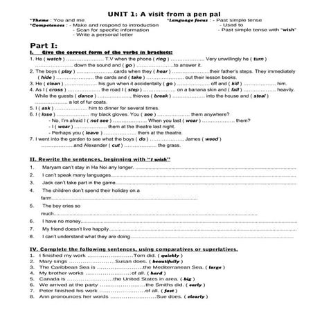 Bai tap tang cuong Tieng ANh Lop 9