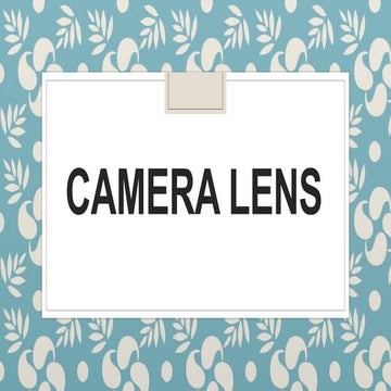 Types of Camera Lens