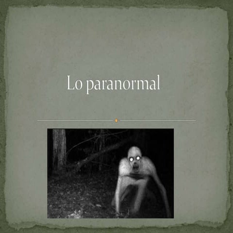 Lo paranormal