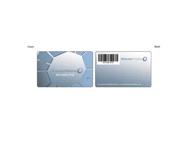 Dharma Initiative pass card