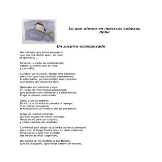 Lo que aletea en nuestras cabezas. ...