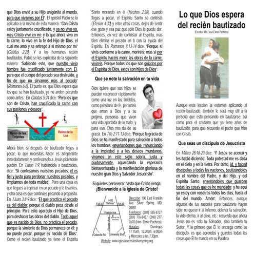 Lo que Dios espera del recién bautizado