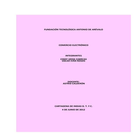 COMERCIO ELECTRÓNICO 