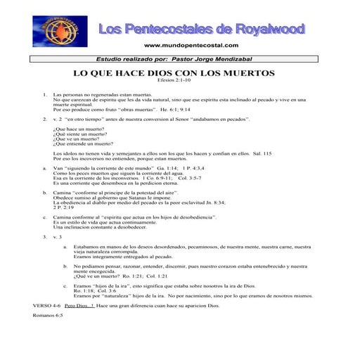 Lo Que Hace Dios Con Los Muertos