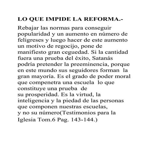 Lo que impide la reforma