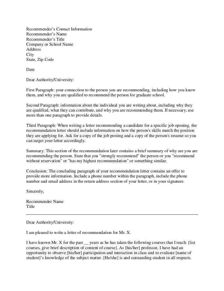 Address Reference Letter Format