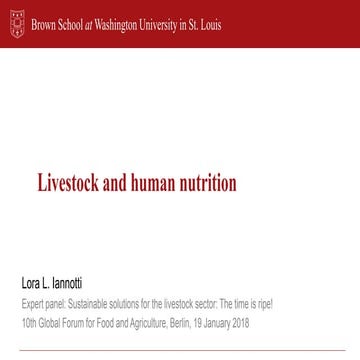 Livestock and human nutrition