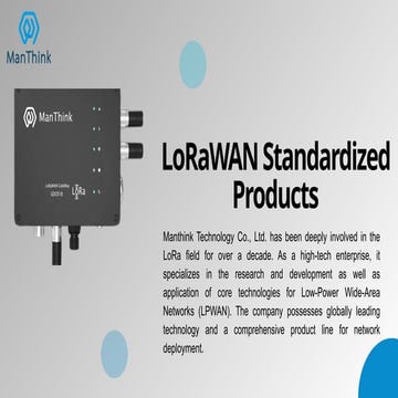 LoRaWAN Pulse Counter Solutions for Smart Monitoring Manthink ...