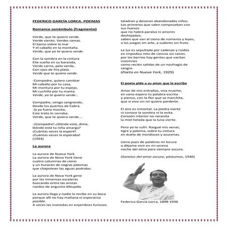 Tres poemas de Lorca | PDF