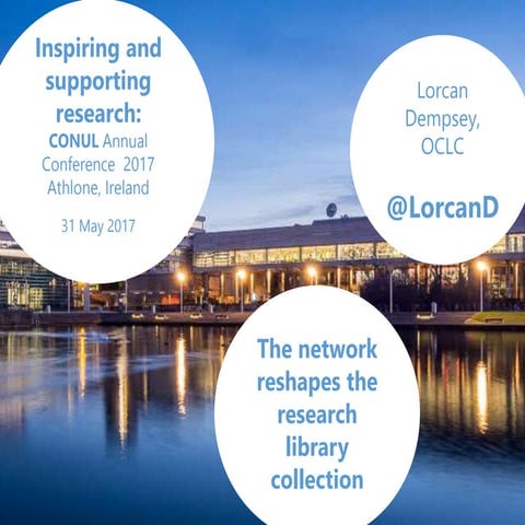   ‘The network reshapes the research library collection’ - Lorcan Dempsey (OCLC)