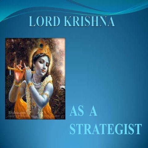 Lord krishna as a strategist