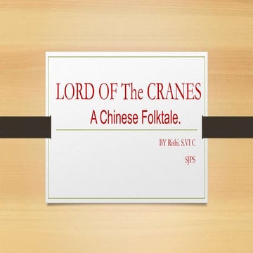 Lord of the cranes