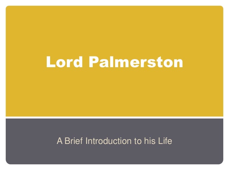 Lord Palmerston