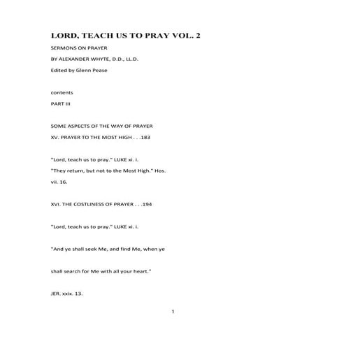 Lord, teach us to pray vol. 2