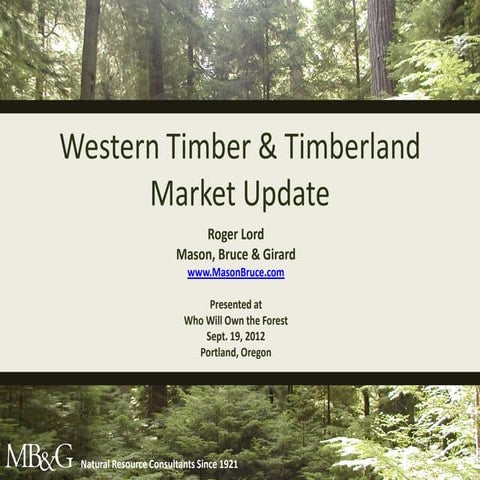 Western Timberland Market Update Wwotf8