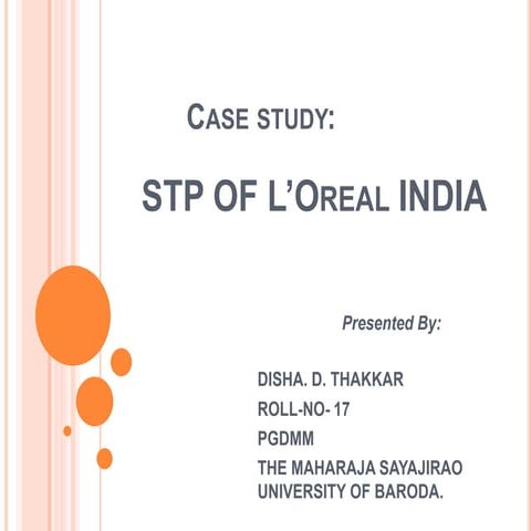 STP of L'oreal india 