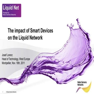 Mr Lorenz Nokia Siemens The Impact of Smart Devices on The Liquid Network