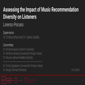 Lorenzo Porcaro PhD Defense 