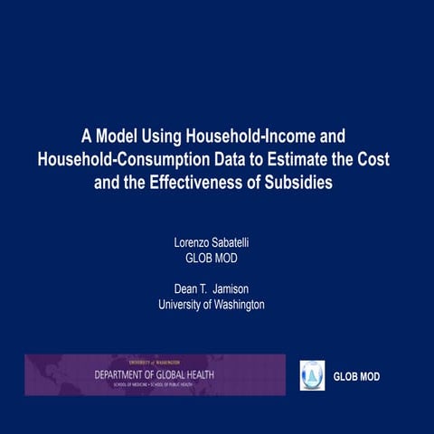 A Model Using Household-Income and Household-Consumption Data to Estimate the...