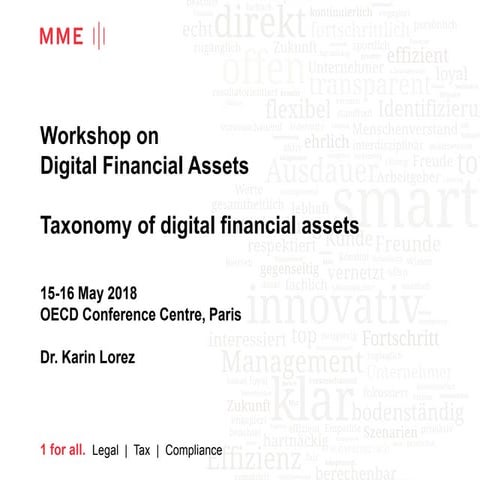 Karin Lorez on taxonomy of digital financial assets