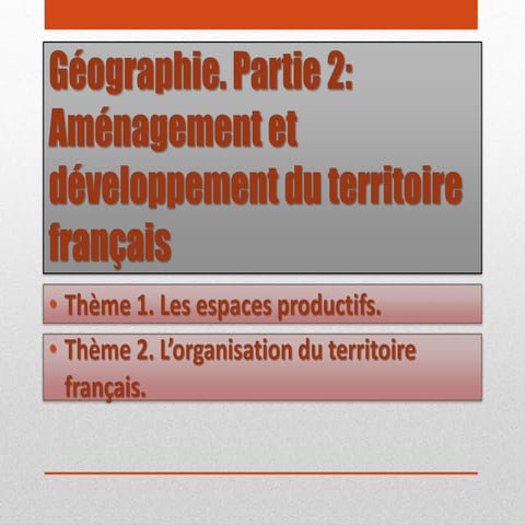L'organisation du territoire français | PDF