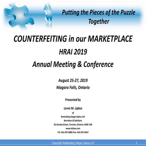 Sales scams in the HVAC/R Industry and how to protect yourself and your business by Lorne Lipkus | HRAI Annual Conference 2019