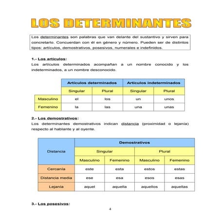 Los determinantes