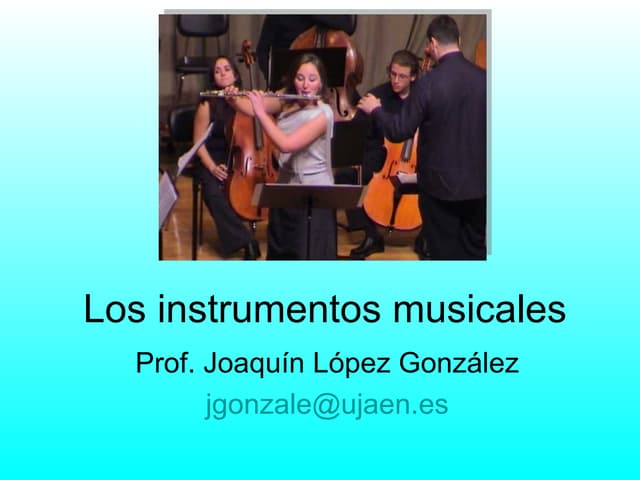 Los instrumento musicales