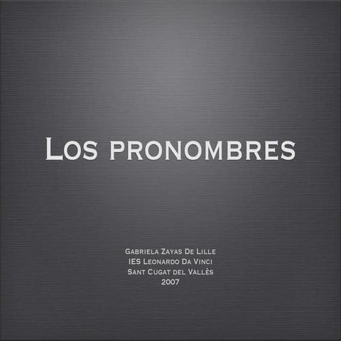 Los pronombres