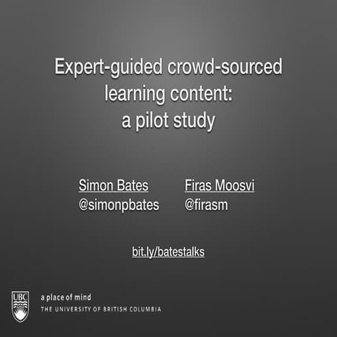 Expert Guided Crowdsourced Learning Content - STEM 2014