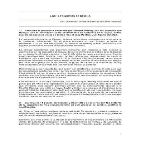 Los 14 principios deming