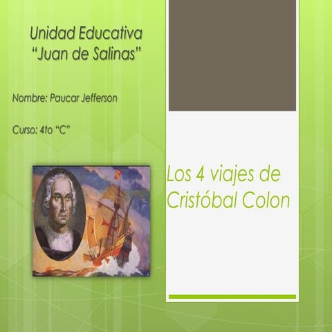Los 4 viajes de cristóbal colon