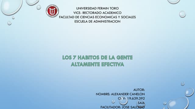 Los 7 habitos de las personas altamente efectivas