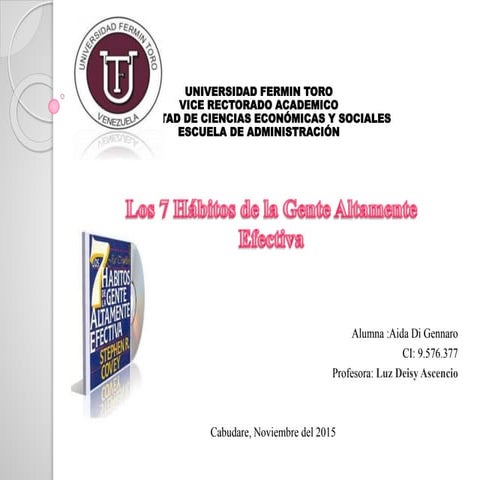 Los 7 hábitos de la gente altamente efectiva