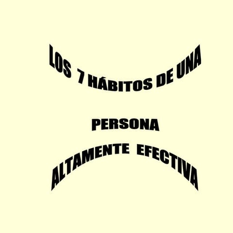 Los 7 hábitos de una persona altamente efectiva pte 1