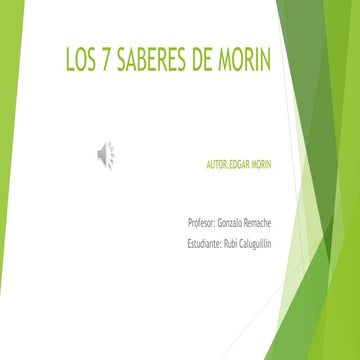 Pensamiento complejos los 7 saberes de morin