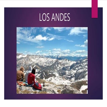 La cordillera de los andes | PPTX