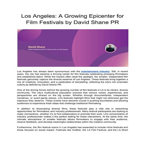 Los Angeles_ A Growing Epicenter for Film Festivals by David Shane PR.pdf