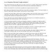 Los Angeles Breast Augmentation