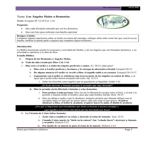 Los angeles malos o demonios 7 25-10