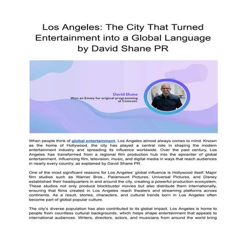 Los Angeles_ The City That Turned Entertainment into a Global Language ...