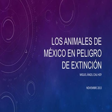 Los animales de México en peligro de extinción