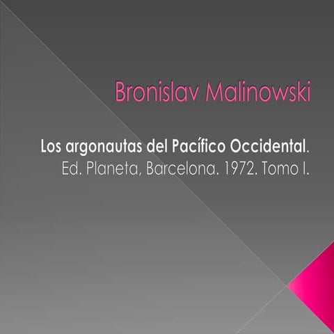 Los argonautas. malinowski