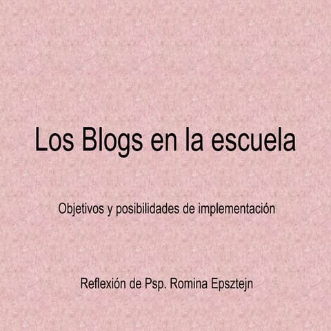 Los blogs en la escuela